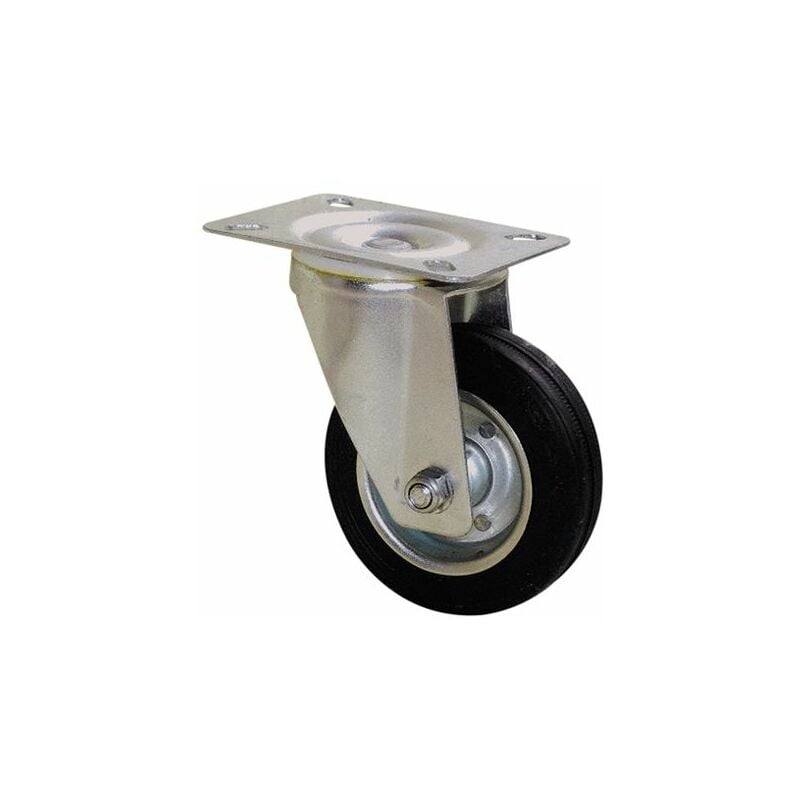Guitel Hervieu - Roulette industrielle Pivotante Acier galvanisé, ø 125mm, 125kg ( Prix pour 1 )