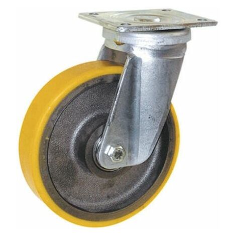 Roulette industrielle Pivotante Guitel Hervieu, Acier galvanisé, Ø 125mm, 500kg ( Prix pour 1 )