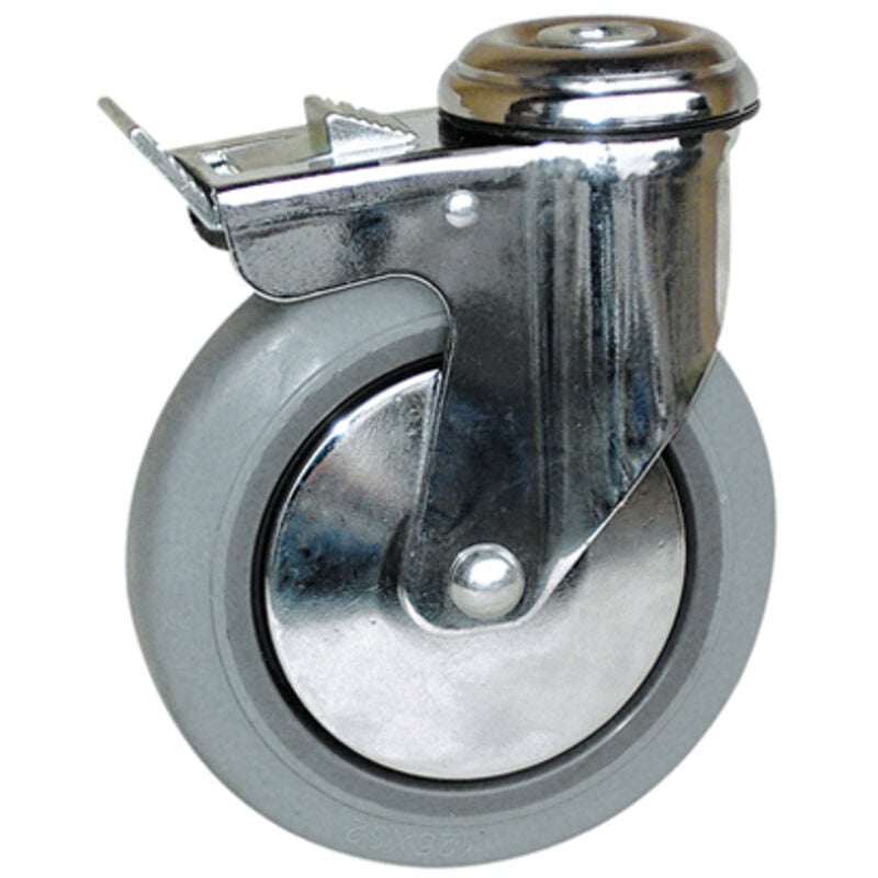 Guitel Hervieu - Roulette industrielle Pivotante Acier galvanisé, ø 125mm, 90kg ( Prix pour 1 )