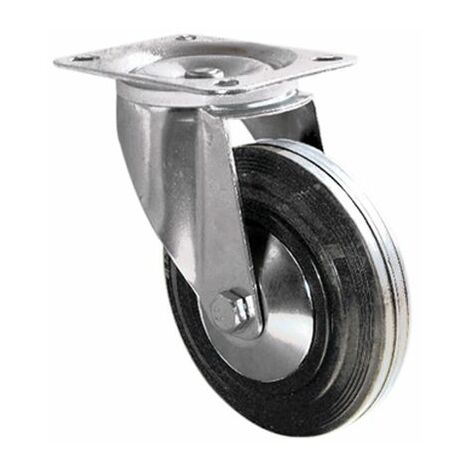Roulette industrielle Pivotante Guitel Hervieu, Acier galvanisé, Ø 160mm, 175kg ( Prix pour 1 )