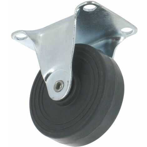 Roulette Mini Roll à Platine Fixe Roue Plastex Gris 42 X 32