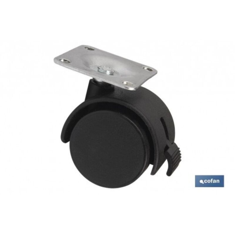 Rueda plastic Ø50mm placa/freno Rueda plastic Ø50mm placa/freno