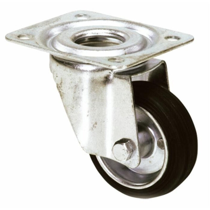 Roulette pivotante 125X37 bande caoutchouc 130 Kg