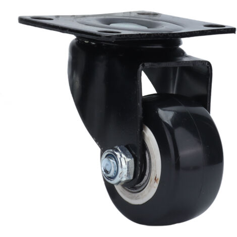 Roulette pivotante 2,5 pouces roue polyester double roulement silencieuse robuste pour chariot