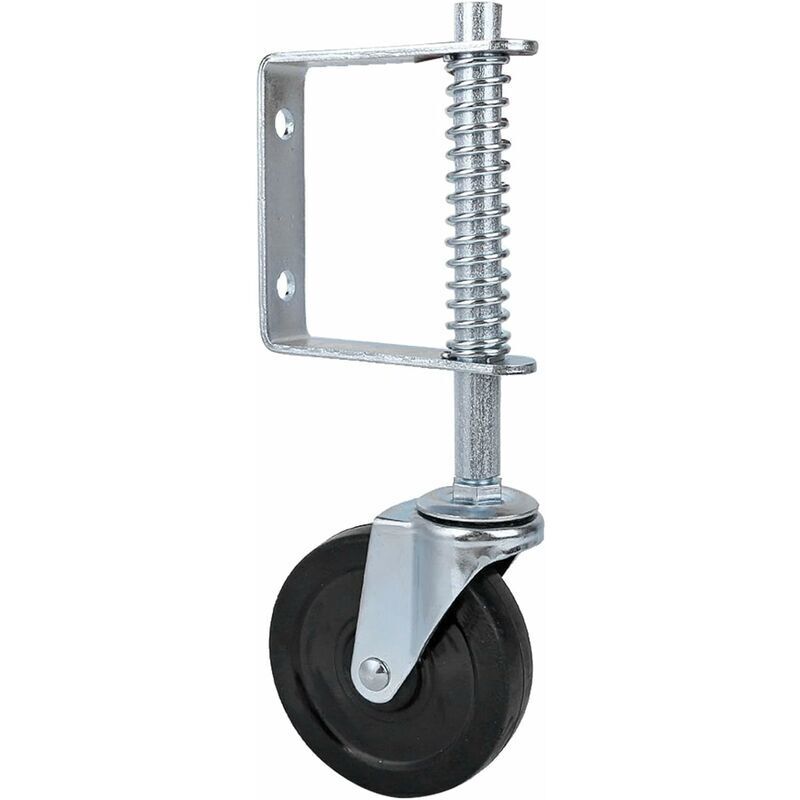 Roulette pivotante à ressort en caoutchouc robuste de 10,2 cm avec capacité de charge de 99,8 kg