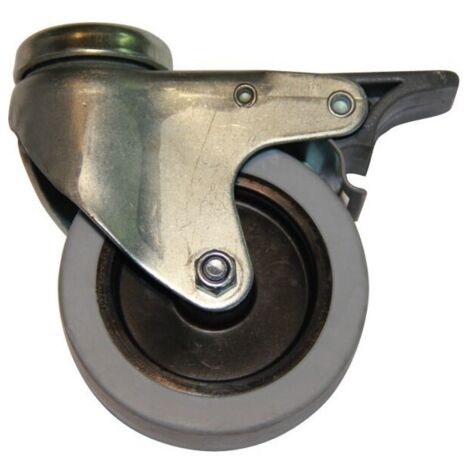 Roulette pivotante avec frein PRODIF SOMEC NOVA 50 mm Gris