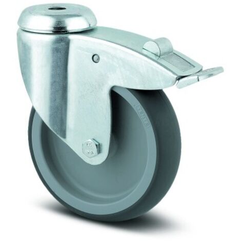 Roulette pivotante blocage total - multiusage - fixation oeil - ø75mm - Agila