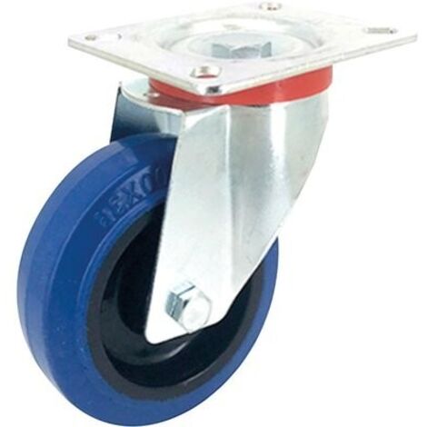 Roulette Pivotante D125 Pivotement 360°, Charge Moyenne - Caujolle