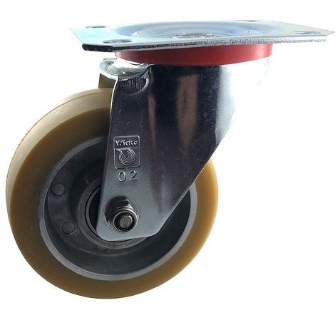 Roulette pivotante diamètre 100 mm polyuréthane FORTHANE® - 200Kg