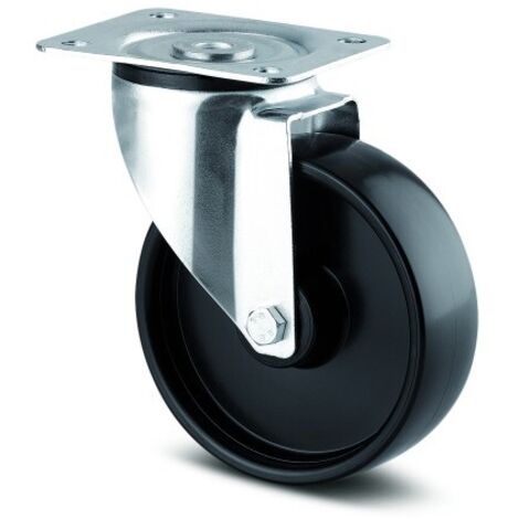 Roulette pivotante polypro - rouleaux - charge légère - ø 80 mm - Alpha