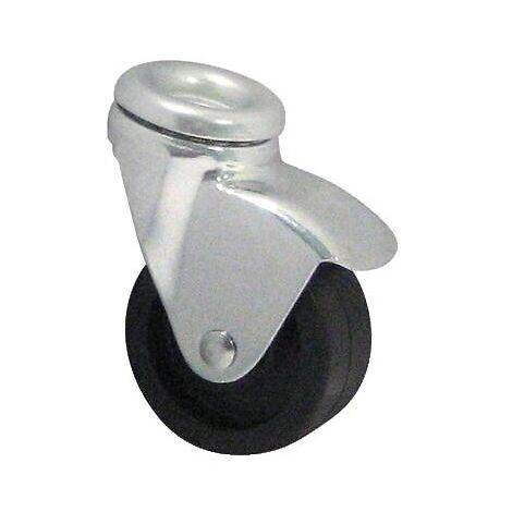 Roulette pivotante polypropylène fixation à œil charges légères, diamètre 43 mm, charge 25 kg, type 1010 POO - Tente