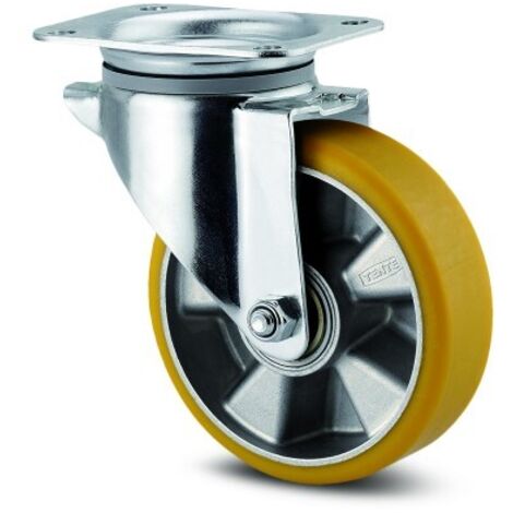 Roulette pivotante polyuréthane coulé - charge standard - ø 100 mm - Alpha