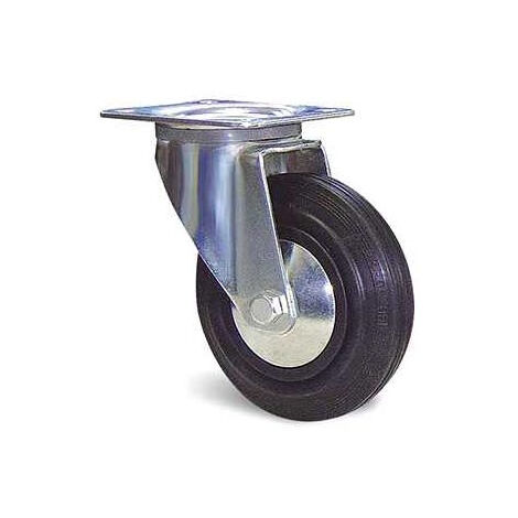 Roulette Pivotante Port-Roll 125mm a Platine 125kg Frein Guitel
