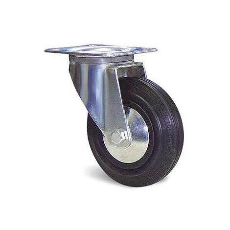 Roulette Pivotante Port-Roll 125mm a Platine 125kg Guitel
