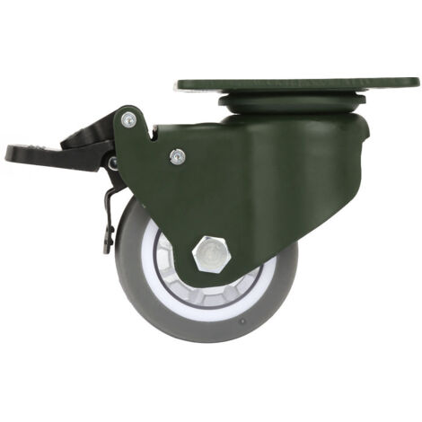 Roulette pivotante robuste 3 pouces avec bandage TPR pour chariot et meuble
