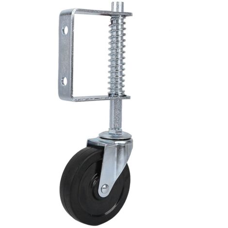 Roulette pivotante robuste 4 pouces caoutchouc, capacité 50 kg pour portail lourd et clôture