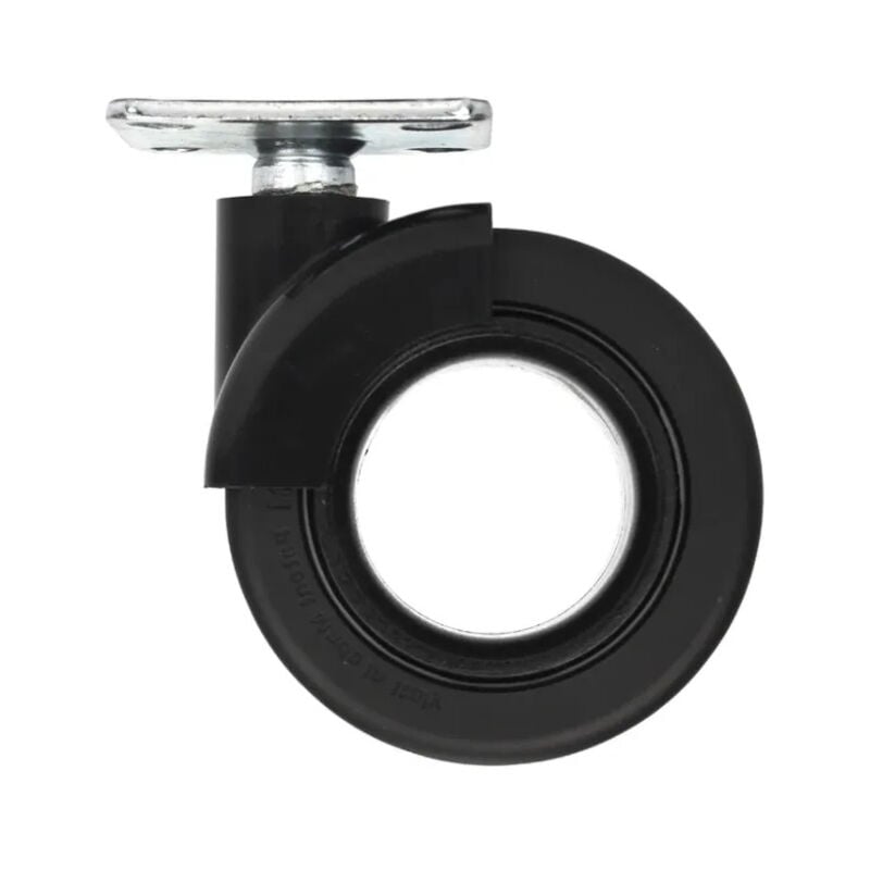 Cime - Roulette pivotante rotola noir, 47x47 mm, d. 65 x H.80 mm, entraxe 35x35mm
