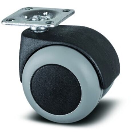 Roulette pivotante table et bureau - platine - ø50mm - Lumina