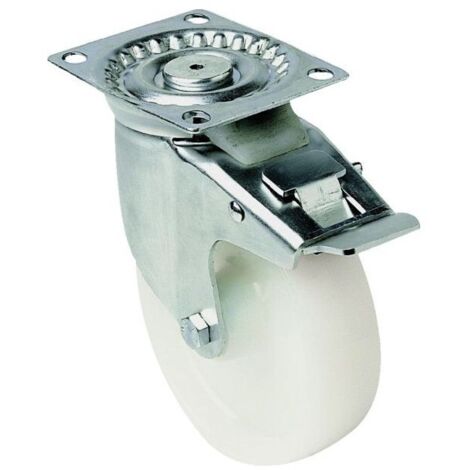 Roulette polyamide blanc fixediam  65 h  86