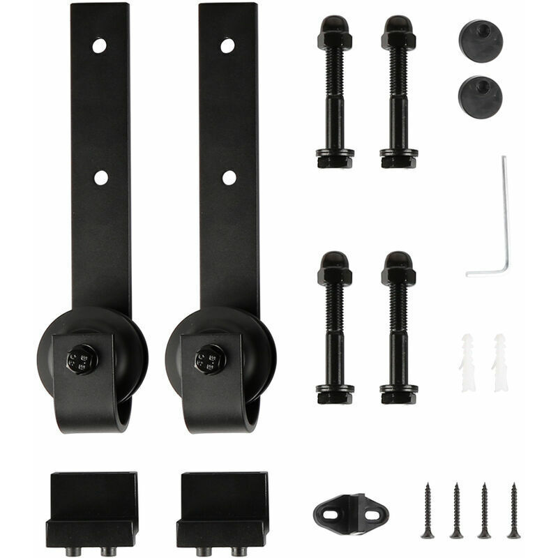 XVX - Roulette Porte Coulissante, Accessoires pour Portes Coulissantes, Noir (Roulette kit seulement)
