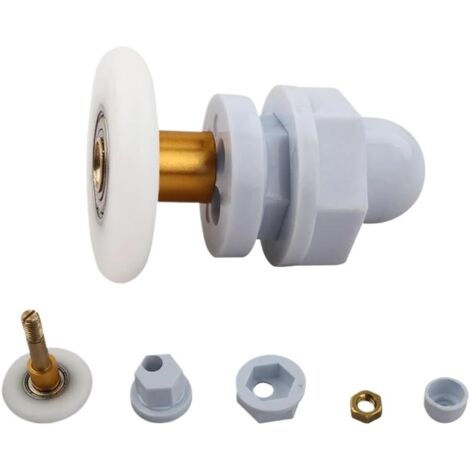 Roulette Porte Coulissante Douche Lot de 4 roulettes de porte de douche 25mm, roulettes durables for cabines de douche, roulettes/roulettes for portes en verre de 4 à 8 mm Roulette Douche