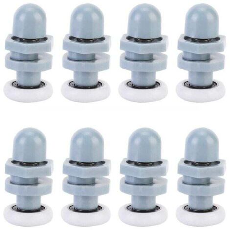 Roulette Porte Coulissante Douche, Rouleau de Porte de Douche, Coureurs de Porte Douche Coulissant Piste Roulement Salle Bains pour Pièces de Fixation De Pièces De Rechange(20mm)