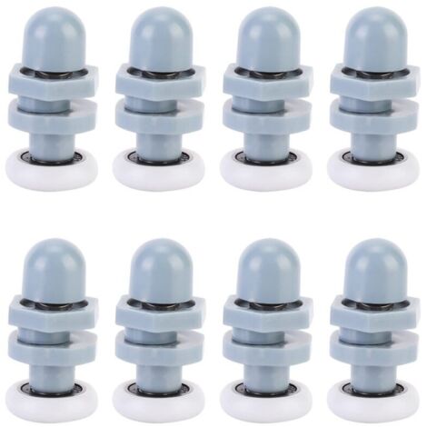 Roulette Porte Coulissante Douche, Rouleau de Porte de Douche, Coureurs de Porte Douche Coulissant Piste Roulement Salle Bains pour Pièces de Fixation De Pièces De Rechange(20mm)