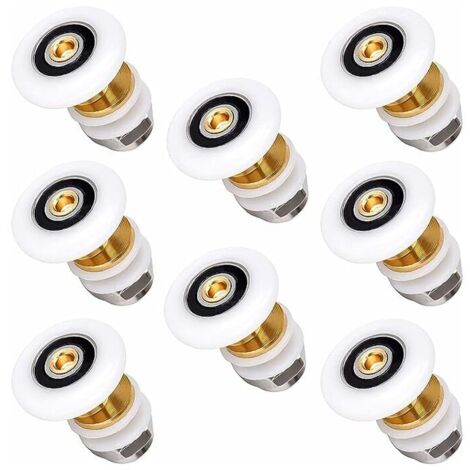 Roulette Porte Coulissante Douche Roulette Douche de rechange 8 pièces 25mm