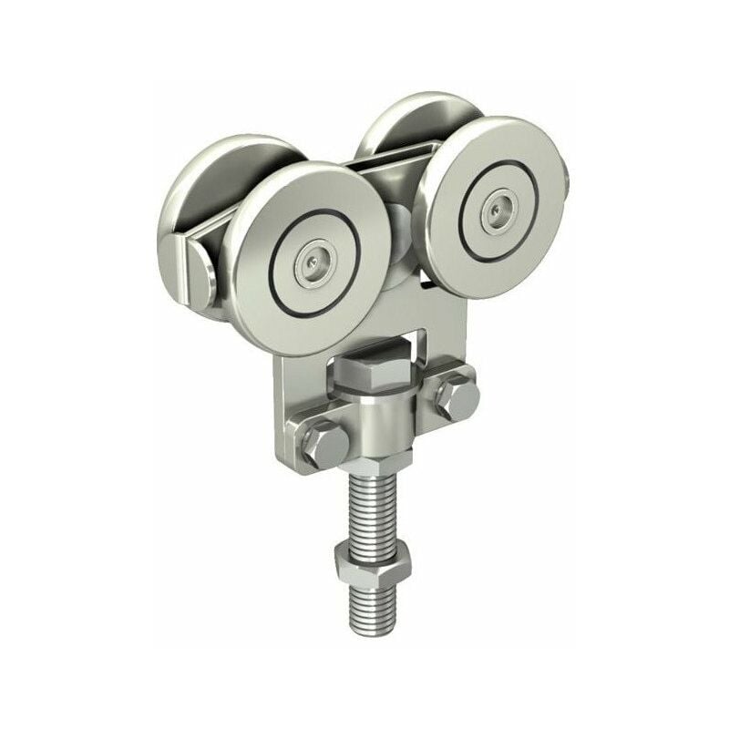 Monture Sur Chant 4 Galets Acier Vis Longue