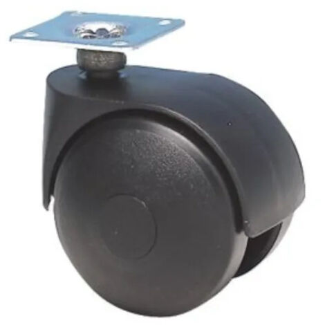 Roulette Twiny Noire à Platine Pivotante  56 X 40 25