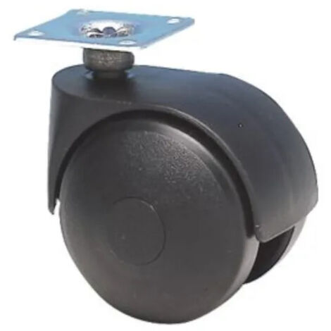 Roulette Twiny Noire à Platine Pivotante 65 X 50 40