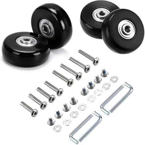 Roulette - Universelle - 50mm - Caoutchouc - Pivotante - Pack de 2