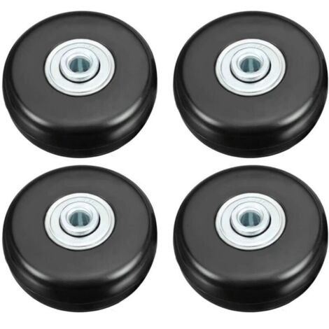 Roulette Valise. Bagage Valise Réparation Roulette Charge Lourd 50mm Muette Caoutchouc Universelle Pivotante Roue Rechange Transport Remplace Roulette 4PCS pour Valise/Bagage/Sac à Dos/Voyage