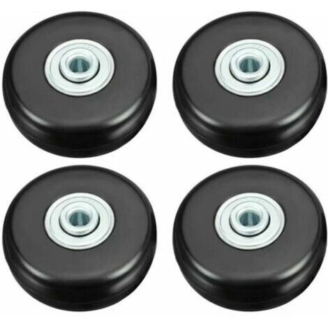 Roulette Valise, Bagage Valise Réparation Roulette Charge Lourd 50mm Muette Caoutchouc Universelle Pivotante Roue Rechange Transport Remplace Roulette 4PCS pour Valise/Bagage/Sac à Dos/Voyage