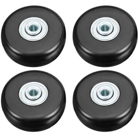 Roulette Valise, Bagage Valise Réparation Roulette Charge Lourd 50mm Muette Caoutchouc Universelle Pivotante Roue Rechange Transport Remplace Roulette 4PCS pour Valise/Bagage/Sac à Dos/Voyage--TRIMEC