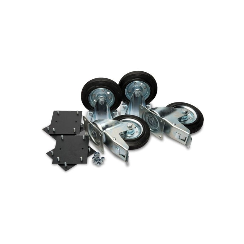 Kit Roulettes 6'' Ultra-Résistant pour coffre de chantier TuffBank - CAS - Armorgard