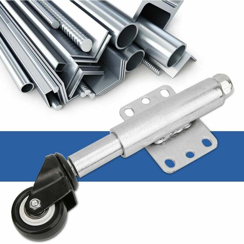 Roulettes à Ressort Absorbant les Chocs pour Portail - 2 po, Réglables - Lot de 2