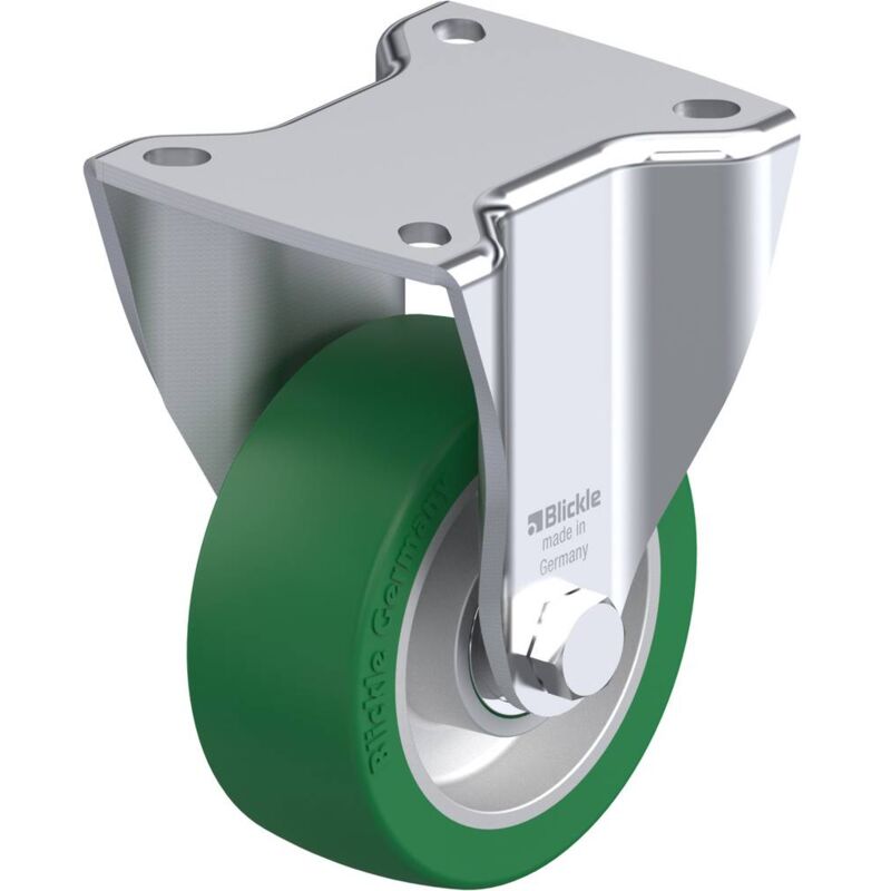 Roulettes avec corps en acier inoxydable. Adapté pour les charges lourdes. Modèle (général) Roulette 100 mm Blickle bh-