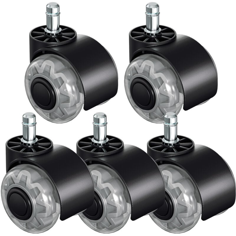 Einfeben - Roulettes Chaise de Bureau,Rotation de 360 degrés Contre Rayure,Agréable et Silencieux,11x22mm,Roulettes de chaise 10 pcs