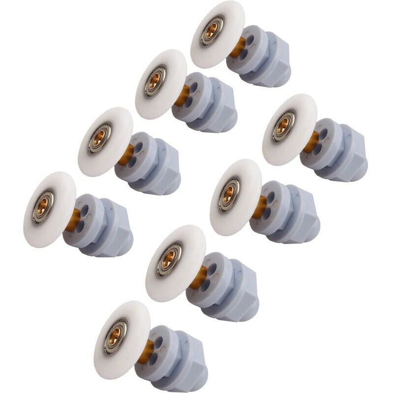 Start - Roulettes de douche roue coulissante roulettes de porte de douche roulettes de porte de douche en laiton 8 pièces, 19mm