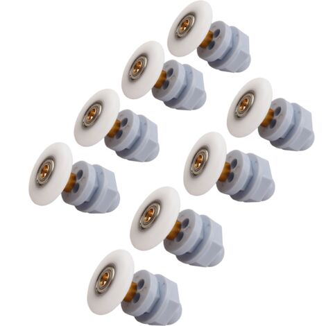 Roulettes de Douche Roue pour Porte de Douche Roulettes Coulissantes Rouleaux De Porte De Douche Laiton 8PCS，27mm