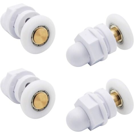 Roulettes de douche, Roulettes coulissantes, Roulettes de porte de douche, Laiton, Roulette de cabine de douche, Porte, Roue de porte, Poulies, Accessoires, Outil de quincaillerie, 4 pièces