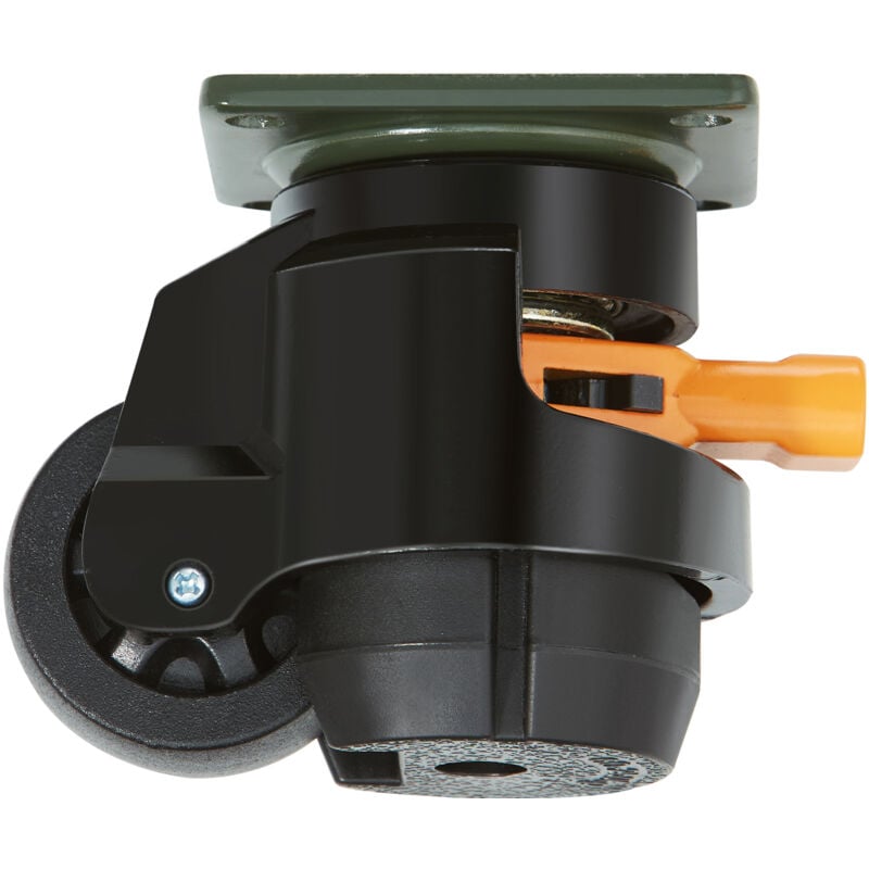 Mophorn - Roulettes de nivellement lot de 4, capacité de charge de 1 100 lb, roues robustes de 2 po, pivot à 360 ° avec poignée améliorée, pieds