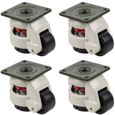 Roulettes de Nivellement Rétractable 500KG pour Établi, Roulettes pivotantes, pour machine industrielle Gd-60F roulettes en nylon à usage intensif