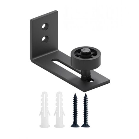 Roulettes de porte coulissante noires (1 pièce), adaptées aux portes coulissantes et à tous les types de portes coulissantes