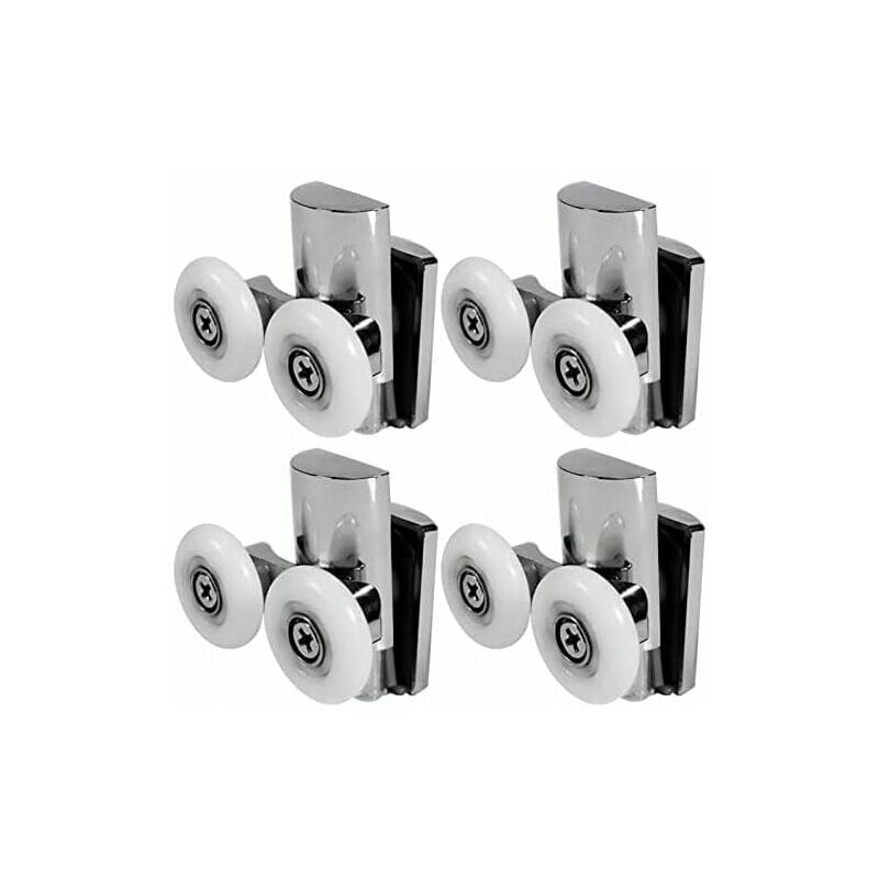 KZQ - Roulettes de porte de douche de 23 mm pour le haut ou le bas, adaptées aux portes coulissantes en verre des cabines de salle de bains.
