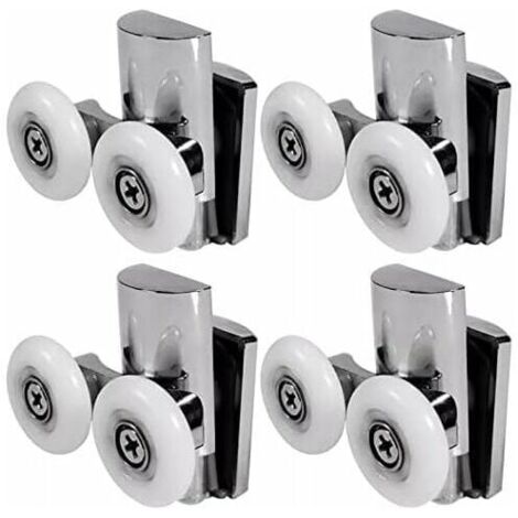 Roulettes de porte de douche de 23 mm pour le haut ou le bas, adaptées aux portes coulissantes en verre des cabines de salle de bains.-DPZO