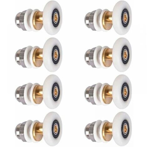 Roulettes de porte de douche de 27 mm de diamètre, 8 pièces pour salle de bain et douche