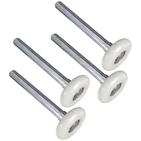 Roulettes de porte de garage robustes en nylon, axe de 4,5 cm à 12 cm (lot de 4, rouleau de 120 mm, lot de 4)