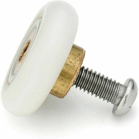Roulettes de rechange pour porte de douche coulissante – Lot de 4 pièces, diamètre 20 mm, vis M6, montage facile